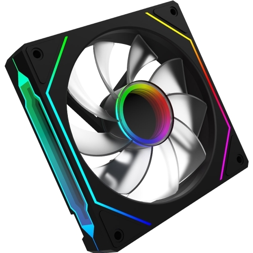Ventilator AQIRYS 6P-12SRB17B-ARGB Reverse Blade, ARGB LED, 120 mm, Black