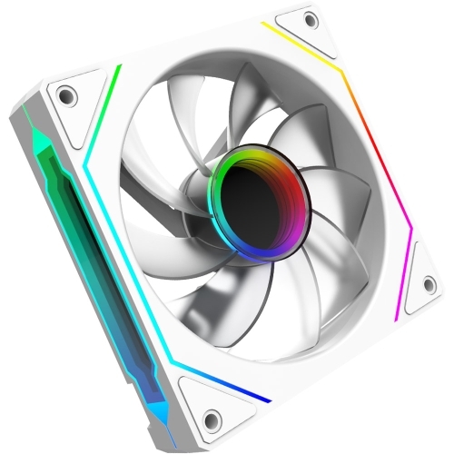 Ventilator AQIRYS 6P-12SRB17W-ARGB Reverse Blade, ARGB LED, 120 mm, White