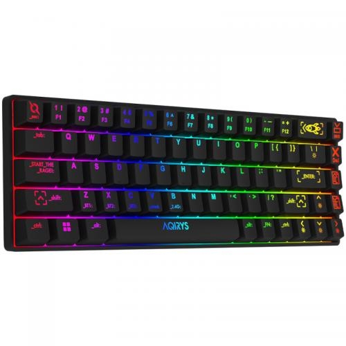 Tastatura Wireless AQIRYS Mira, RGB LED, Bluetooth/USB, Black