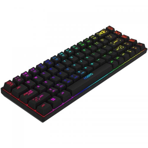 Tastatura Wireless AQIRYS Mira, RGB LED, Bluetooth/USB, Black