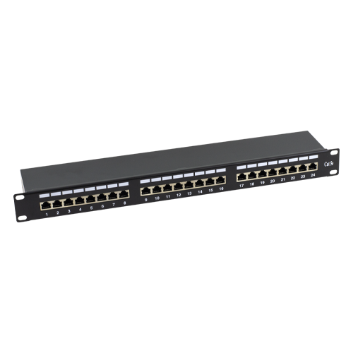 Patch Panel ASYTECH Networking ASY-PP-FTP5E-24, 19inch, 1U, 24 porturi, Cat5e, FTP, Black