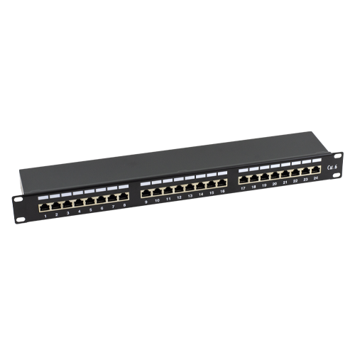 Patch Panel ASYTECH Networking ASY-PP-FTP6-24, 19inch, 1U, 24 porturi, Cat6, FTP, Black