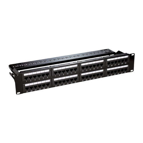 Patch Panel ASYTECH Networking ASY-PP-UTP6-48, 19inch, 1U, 48 porturi, Cat6, UTP, Black