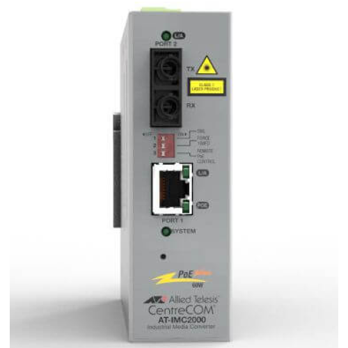 Convertor Media Allied Telesis IMC2000TP/SC-980 1 Gbps, 850 nm, Multi-Mode, 550 m, 2 x SC, PoE+