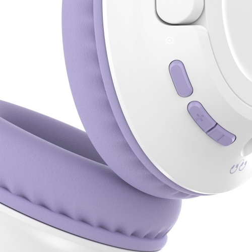 Casti cu microfon Belkin Soundshape Inspire, Bluetooth/3.5mm jack, White-Purple