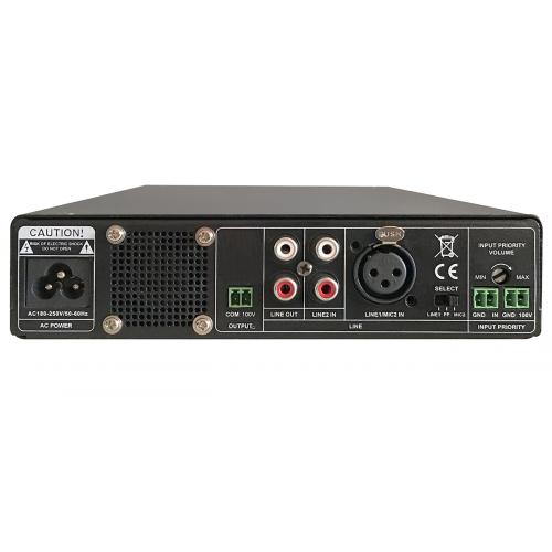 Amplificator cu mixer DSPPA MP9306U Ultra Thin, 60W, 100V, USB/Bluetooth, intrare 2xMIC/2xAUX