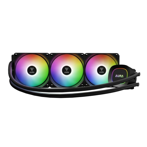 Cooler procesor Gamdias Aura GL360 Lite, ARGB LED, 3 x 120 mm, Black