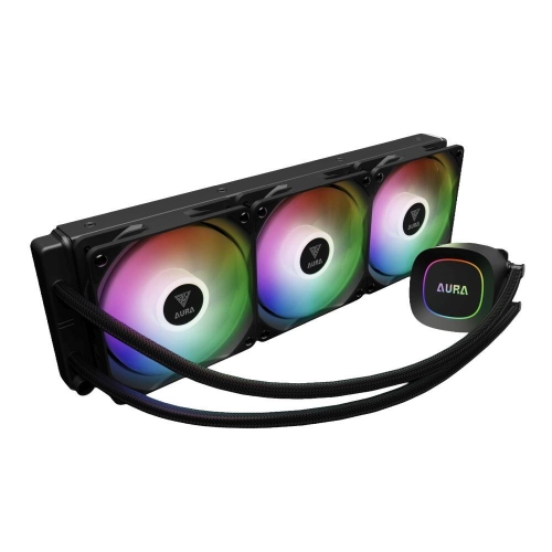 Cooler procesor Gamdias Aura GL360 Lite, ARGB LED, 3 x 120 mm, Black