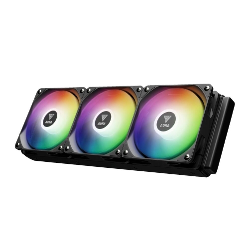 Cooler procesor Gamdias Aura GL360 Lite, ARGB LED, 3 x 120 mm, Black