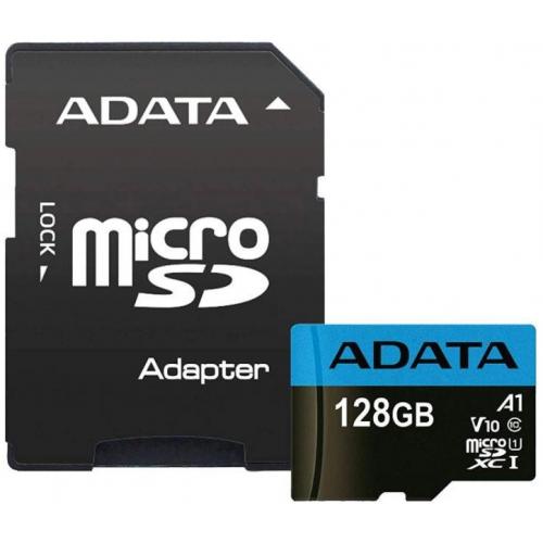 Memory Card microSDXC A-data Premier 128GB, Class 10, UHS-I U1, V10, A1 + Adaptor SD
