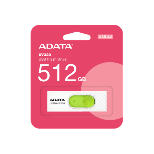 Stick memorie A-Data UV320, 512GB, USB-A 3.0, White