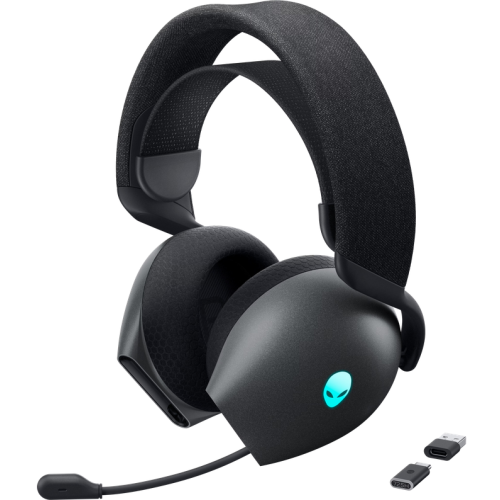 Casti cu microfon Dell Alienware AW725H, USB-C Wireless / Bluetooth / 3.5 mm jack, Dark Side of the Moon