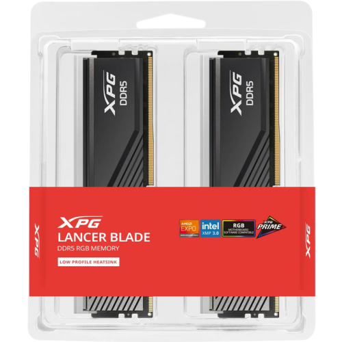 Kit Memorie XPG by A-Data Lancer Blade RGB Black Intel XMP 3.0/AMD EXPO 32GB, DDR5-6000 MHz, CL 48, Dual Channel