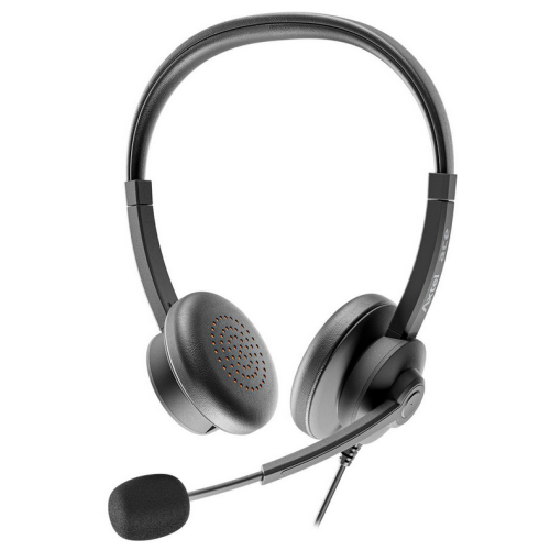 Casti cu microfon Axtel Ace UC, USB-A/USB-C, Black