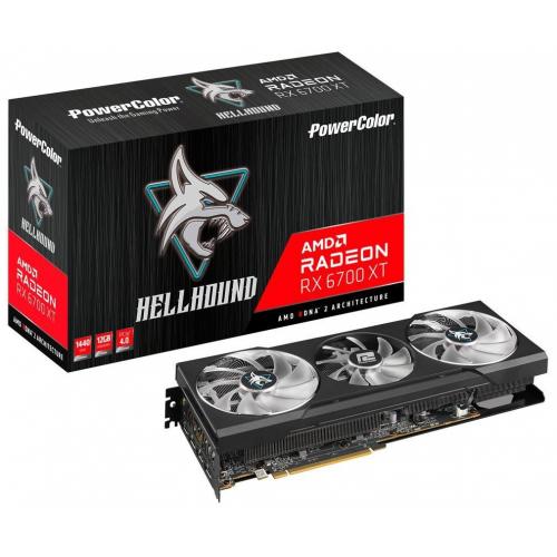 Placa video PowerColor Radeon RX 6700 XT Hellhound, 12GB GDDR6, 1‎92-bit