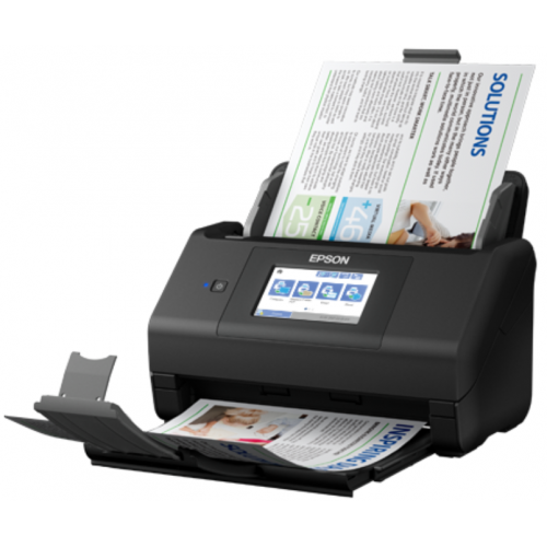 Scanner Epson WorkForce ES-580W, dimensiune A4, tip sheetfed, Duplex, viteza scanare: 35 ppm mono si color, rezolutie optica 600 X 600dpi, senzor CIS, capacitate: 100 coli, tehnologie ReadyScan LED, Scanare catre BMP, JPEG, TIFF, multi-TIFF, PDF, searchab