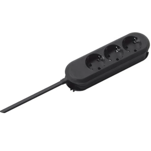 Prelungitor Bachmann SMART 3x CEE7/3, 3 prize, 3 m, Black