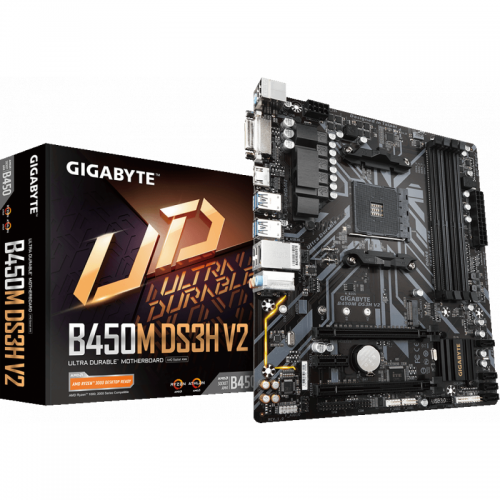 Placa de baza Gigabyte B450M DS3H V2, Socket AM4