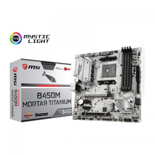 Placa de baza MSI B450M MORTAR TITANIUM, Socket AM4