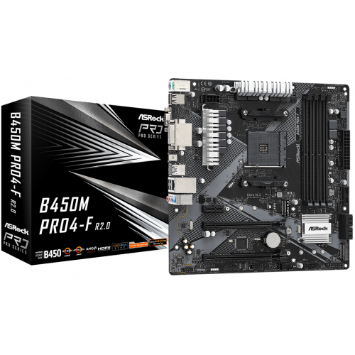 Placa de baza AsRock B450M PRO4-F R2.0, Socket AM4