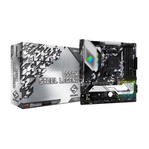 Placa de baza AsRock B550M STEEL LEGEND, Socket AM4