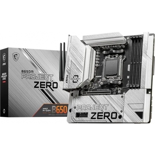 Placa de baza MSI B650M PROJECT ZERO, AMD B650, Socket AM5, mATX