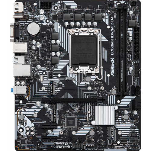 Placa de baza ASRock B760M-HDV/M.2 D4, Intel B760, Socket 1700, mATX