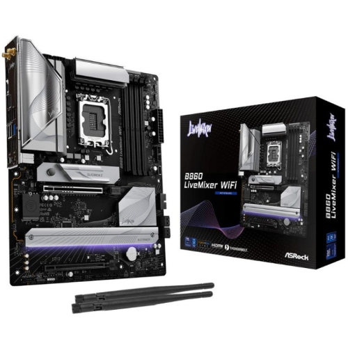 Placa de baza ASRock B860 LiveMixer WiFi, Intel B860, Socket 1851, ATX