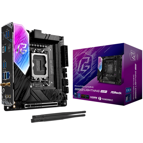 Placa de baza ASRocK Phantom Gaming B860I Lightning WiFi, Intel B860, Socket 1851, mITX