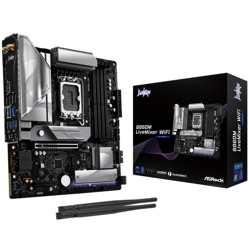 Placa de baza ASRocK B860M LiveMixer WiFi, Intel B860, Socket 1851, mATX