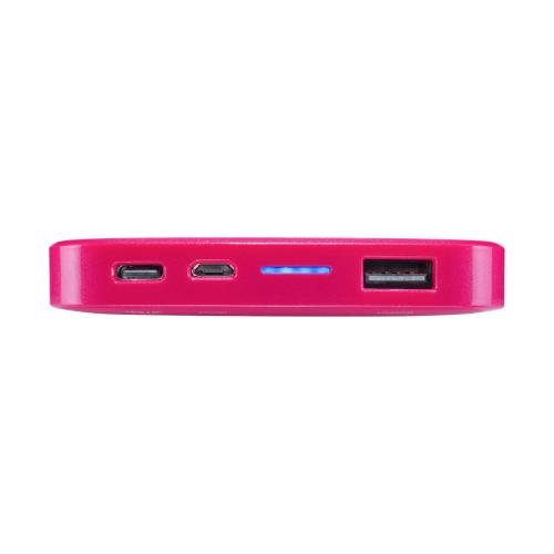 Baterie portabila ADATA T5000, 5000mAh, 1x USB, 1x USB-C, 1x Micro-USB, Pink