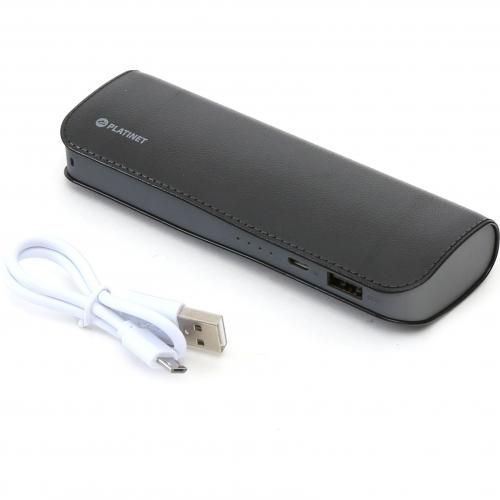 Baterie portabila Omega Leather, 7200mAh, 1x USB, Black