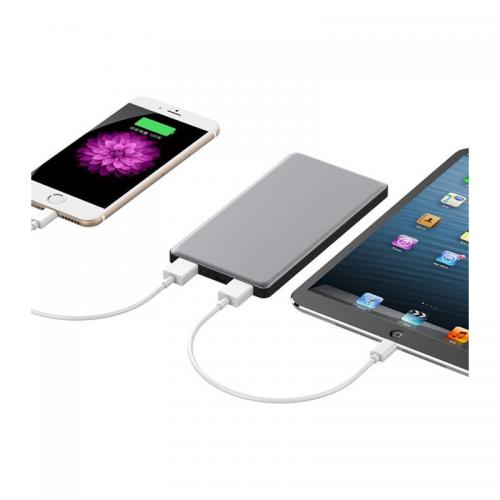 Baterie portabila Qi Hame P49C QC3, 5000mAh, 1x USB-C, 2x USB, Black - Grey