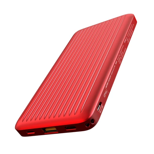 Baterie portabila Silicon Power QP66, 10000mAh, 1x USB, 1x USB-C, 1x Lightning, Red