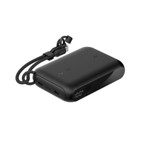 Baterie portabila Belkin BoostCharge 10K cu display, 10000 mAh, 2 x USB-C, Black
