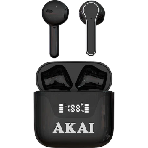 Casti Akai BTE-J101, In-ear, bluetooth, negru