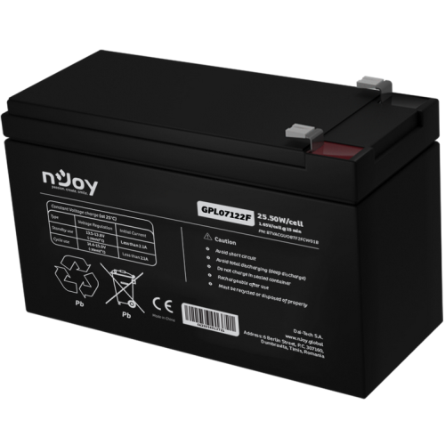 Acumulator UPS nJoy GPL07122F, 12 V, 7 Ah