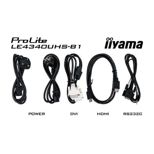 Business TV Iiyama Seria ProLite LE4340UHS-B1, 43inch, 3840x2160pixeli, Black - RESIGILAT