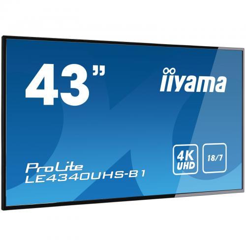 Business TV Iiyama Seria ProLite LE4340UHS-B1, 43inch, 3840x2160pixeli, Black - RESIGILAT