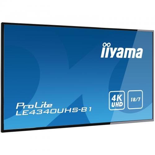 Business TV Iiyama Seria ProLite LE4340UHS-B1, 43inch, 3840x2160pixeli, Black - RESIGILAT