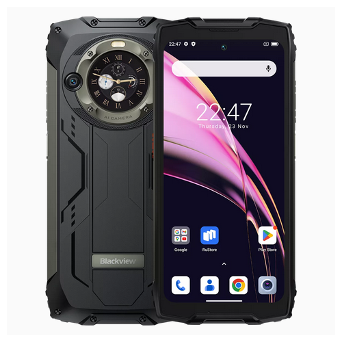 Telefon mobil Blackview BV9300 Pro, Dual SIM, 256GB, 12GB RAM, 4G, Black
