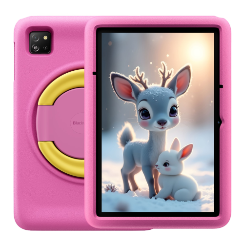 Tableta Blackview Tab 60 Pro Kids, Unisoc T606 Octa Core, 10.1 inch, RAM 4GB, 128GB, Wi-Fi, BT, 4G LTE, Android 15, Rose Pink + Alimentator