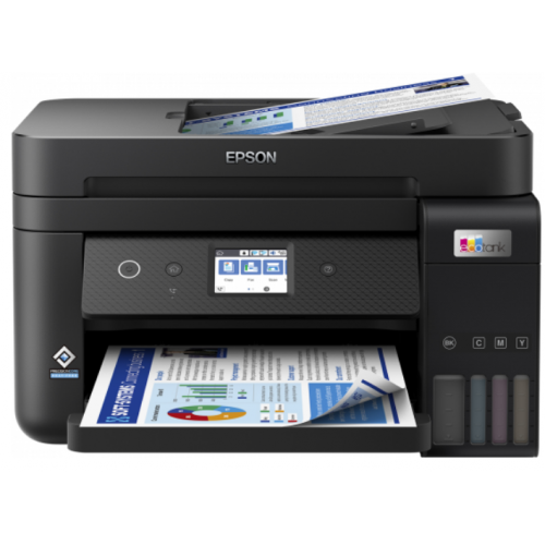 Multifunctional inkjet color Epson EcoTank CISS L6290, dimensiune A4 (Printare,Copiere, Scanare, Fax), printare borderless, viteza 33ppm alb-negru, 20ppm color, rezolutie 4800x1200 dpi, alimentare hartie 250 coli,ADF 30 coli, duplex automat ,scanner CIS r