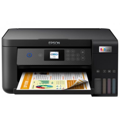 Multifunctional inkjet color Epson EcoTank CISS L4260, Piezo, dimensiune A4 (Printare,Copiere, Scanare), printare borderless, viteza 33ppm alb-negru, 15ppm color, rezolutie 5760x1440 dpi, alimentare hartie 100 coli, duplex automat, scanner CIS rezolutie 1