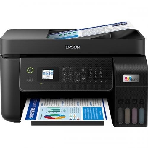 Multifunctional inkjet color Epson EcoTank CISS L5290, dimensiune A4 (Printare,Copiere, Scanare, Fax), printare borderless, viteza 33ppm alb-negru, 15ppm color, rezolutie 5760 x 1440 dpi, alimentare hartie 100 coli, ADF 30 coli ,scanner CIS, rezolutie 120