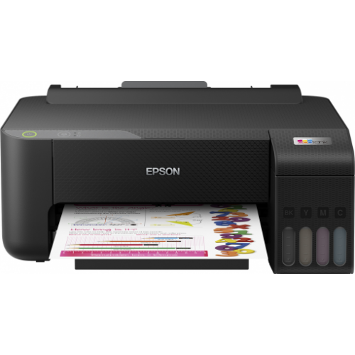 Imprimanta inkjet color CISS Epson L1210, dimensiune A4, viteza max 33ppm alb-negru, 15ppm color, rezolutie printer 5760x1440dpi, alimentare hartie 100 coli, imprimare fara margini, interfata: USB 2.0, consumabile: 103 ecotank Black, Cyan, Magenta, Yellow