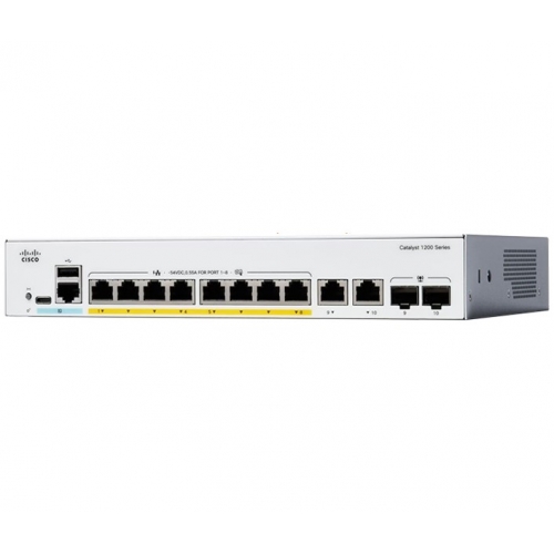 Switch Cisco Catalyst C1200-8P-E-2G, 8 porturi, PoE+