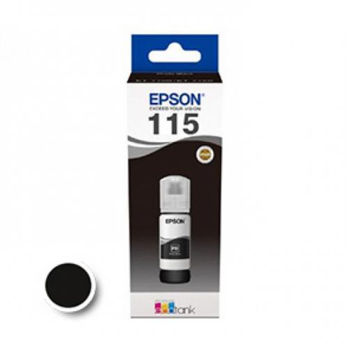 Cartus cerneala Epson 115, pigment black, capacitate 70ml / 6200 pagini, compatibil cu: Epson EcoTank L8160, EcoTank L8180.