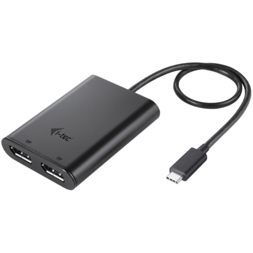 Adaptor I-TEC C31DUAL4K60DP, USB-C male - 2 x DisplayPort female, Black