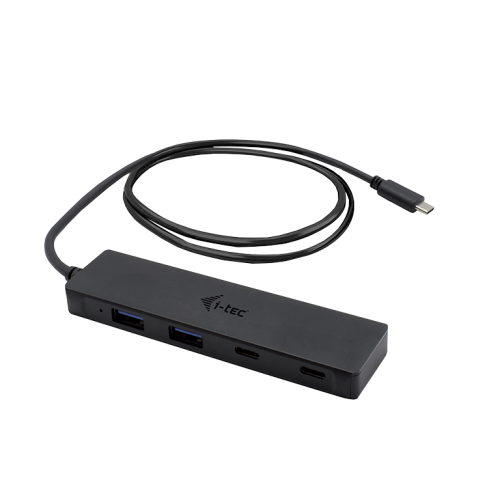 Hub USB I-tec C31HUBMETAL2A2C85, 2x USB 3.2 Gen 1, 2x USB-C, Black